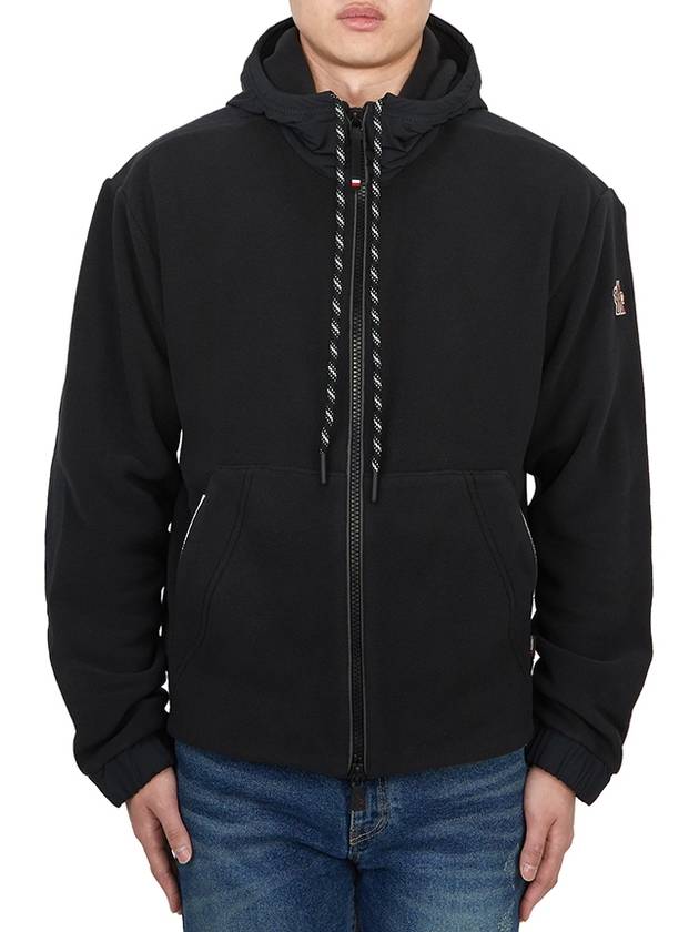 Grenoble Zip Up Hoodie Black - MONCLER - BALAAN 2