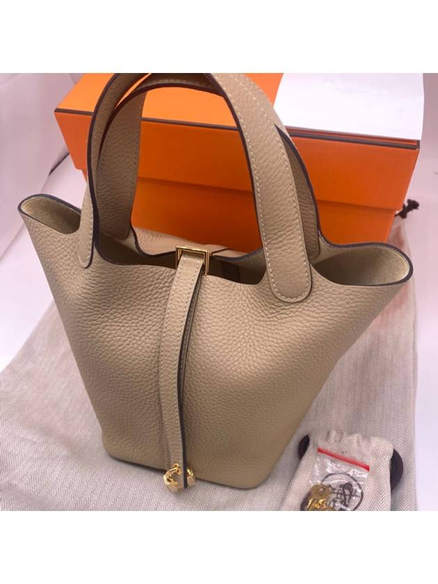 Picotin Lock 18 Tote Bag Brown - HERMES - BALAAN 4