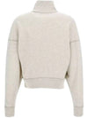 Ross Stand-Up Collar Short Cotton Sweatshirt Ecru - ISABEL MARANT - BALAAN 4