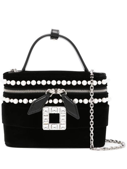 Vanity Très Vivier Micro Velvet Tote Bag Black - ROGER VIVIER - BALAAN 2