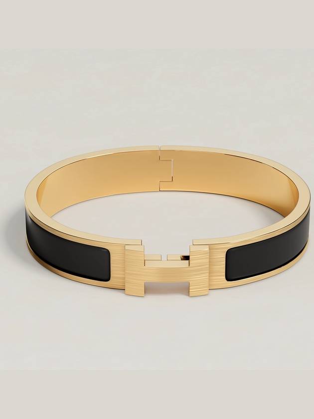 Clic HH Bracelet Gold Noir Mat - HERMES - BALAAN 2