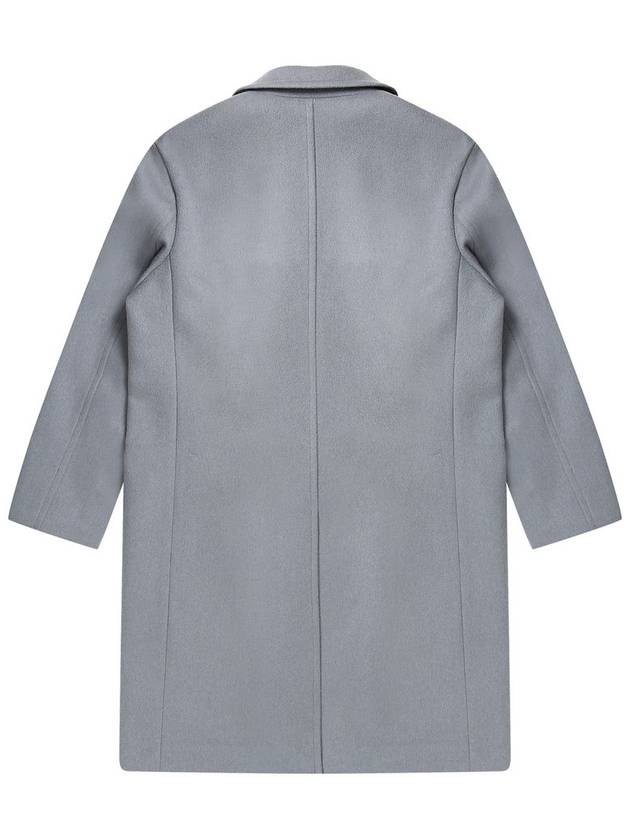 Men's Wool Double Coat Grayish Blue SW21ICO04GB - SOLEW - BALAAN 3