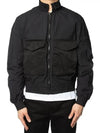 Men's Mid Layer Two Pocket Zip Up Jacket Black - TEN C - BALAAN 4