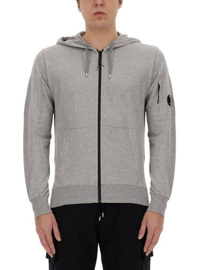 Light Fleece Zip Up Hoodie Grey - CP COMPANY - BALAAN 2