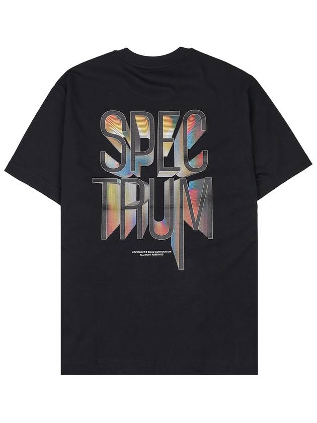 Spectrum Graphic Short Sleeve T-Shirt Black - SOLID HOMME - BALAAN 4