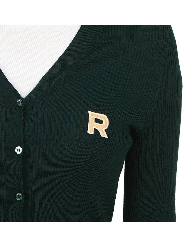 Logo Wool Cardigan Green - ROCHAS - BALAAN 11