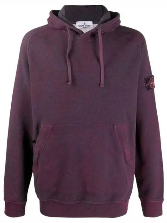 Dust Colour Treatment Hoodie Purple - STONE ISLAND - BALAAN 2