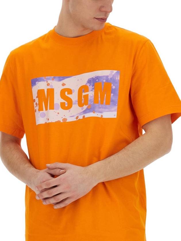 Short Sleeve T-Shirt 3640MM138 24700210 ORANGE - MSGM - BALAAN 5