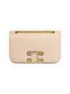 Triomphe Frame Calfskin Medium Shoulder Bag Nude - CELINE - BALAAN 2