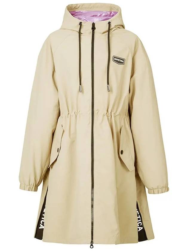 MISURINA logo patch hooded jacket beige VDWJ90231K0001 BGS - DUVETICA - BALAAN 1