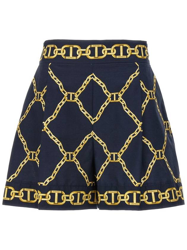 Twinset Chain Print Shorts - TWINSET - BALAAN 1