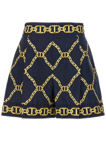 Twinset Chain Print Shorts - TWINSET - BALAAN 1