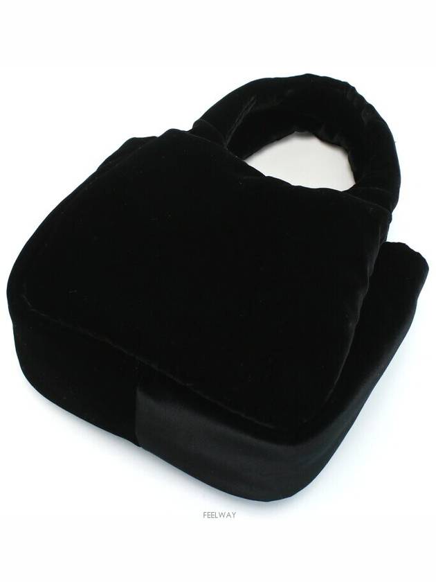 Padded Velvet Hand Mini Bag Black Boutique - PRADA - BALAAN 3