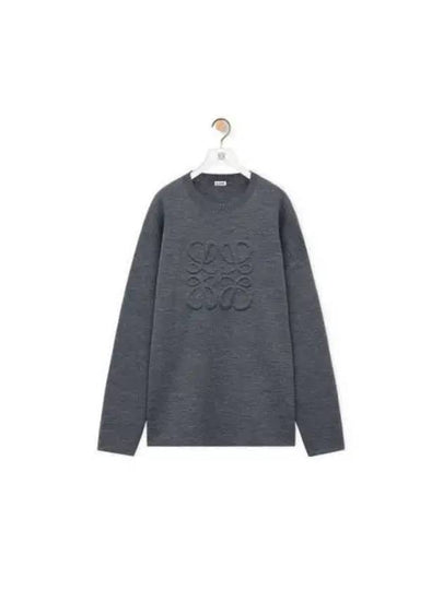 Debossed Anagram Wool Knit Top Grey - LOEWE - BALAAN 2