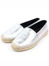 monogram espadrille shoes silver - SAINT LAURENT - BALAAN.