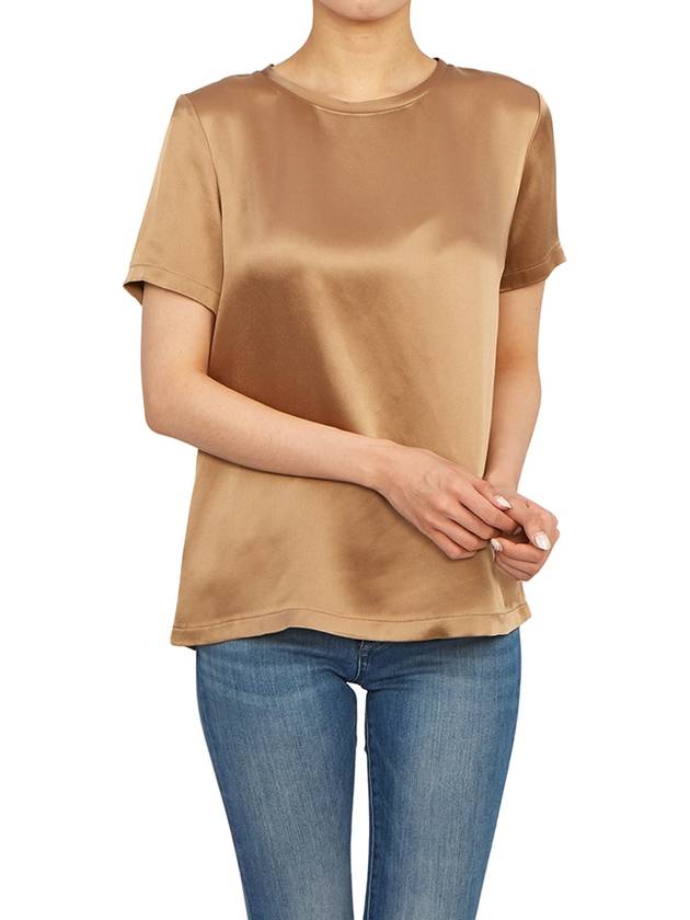 Rebecca Acetate Short Sleeve T-Shirt Brown - MAX MARA - BALAAN 6