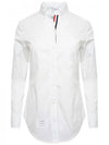 Button Down Cotton Oxford Long Sleeve Shirt White - THOM BROWNE - BALAAN 2