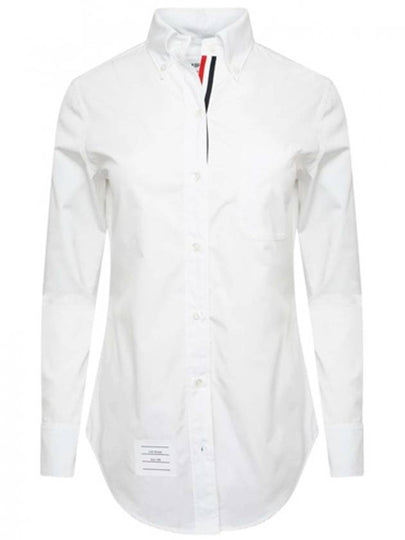 Button Down Cotton Oxford Long Sleeve Shirt White - THOM BROWNE - BALAAN 2