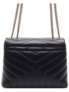 Bronze Monogram Loulou Matelasse Y Leather Small Shoulder Bag Black - SAINT LAURENT - BALAAN 5