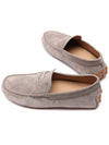 Suede Gommino Bubble Driving Shoes Beige - TOD'S - BALAAN 7