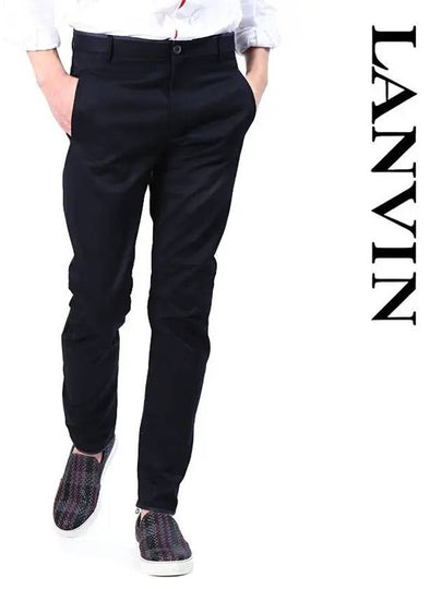 Men's Zipper Slacks Black - LANVIN - BALAAN 2