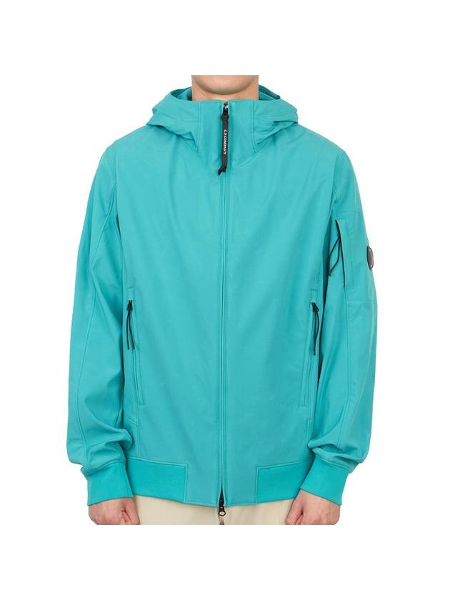 Men's Solf Shell R Lens Hooded Jacket Blue - CP COMPANY - BALAAN 2