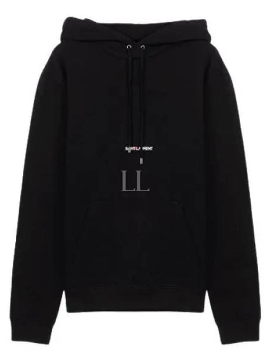 Signature Logo Hooded Top Black - SAINT LAURENT - BALAAN 2