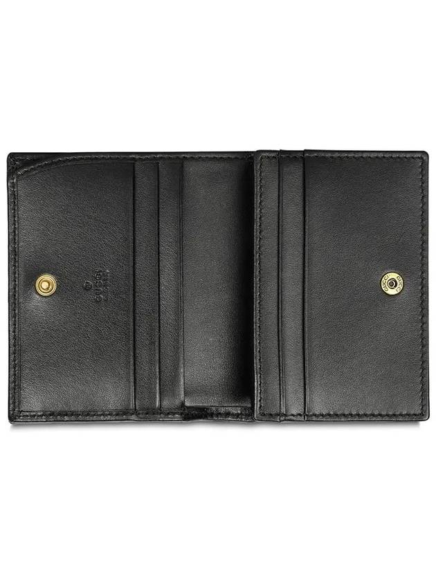 GG Marmont Matelasse Flap Card Wallet Black - GUCCI - BALAAN 5