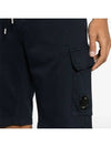 Light Fleece Utility Shorts Navy - CP COMPANY - BALAAN 6