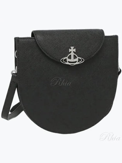 Linda Half Moon Saddle Cross Bag Black - VIVIENNE WESTWOOD - BALAAN 2