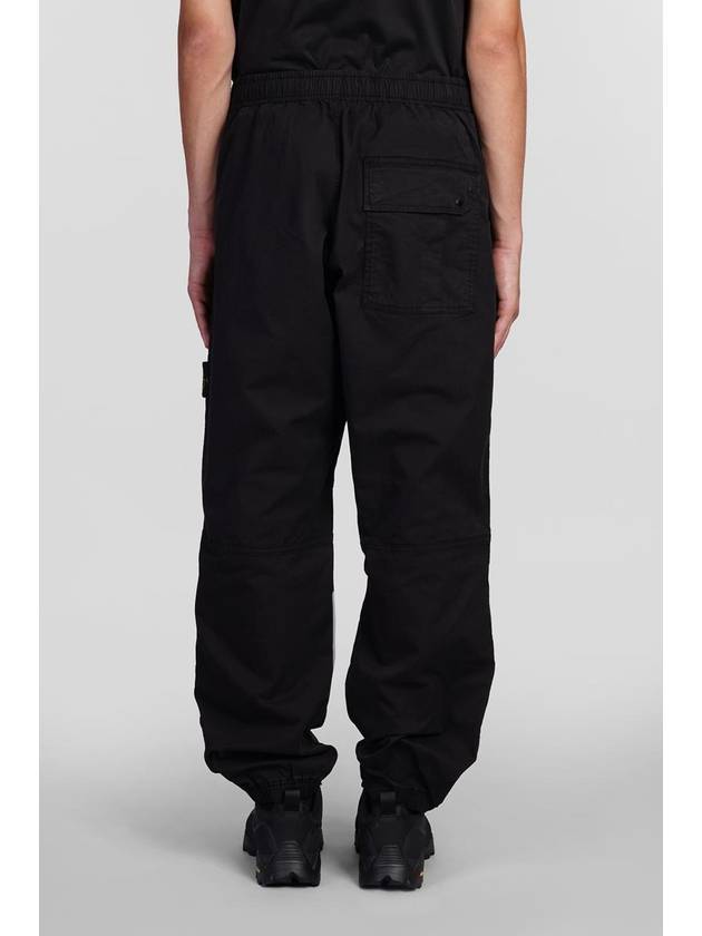 Supima Cotton Twill Stretch TC Straight Pants Black - STONE ISLAND - BALAAN 4