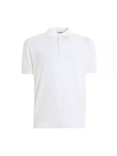 24 Adrian White Polo Knit - JOHN SMEDLEY - BALAAN 1