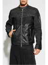 L Leopol Panelled Leather Jacket Black - DIESEL - BALAAN 4