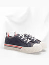 Cotton Lace-Up Low Top Sneakers Navy - THOM BROWNE - BALAAN 6