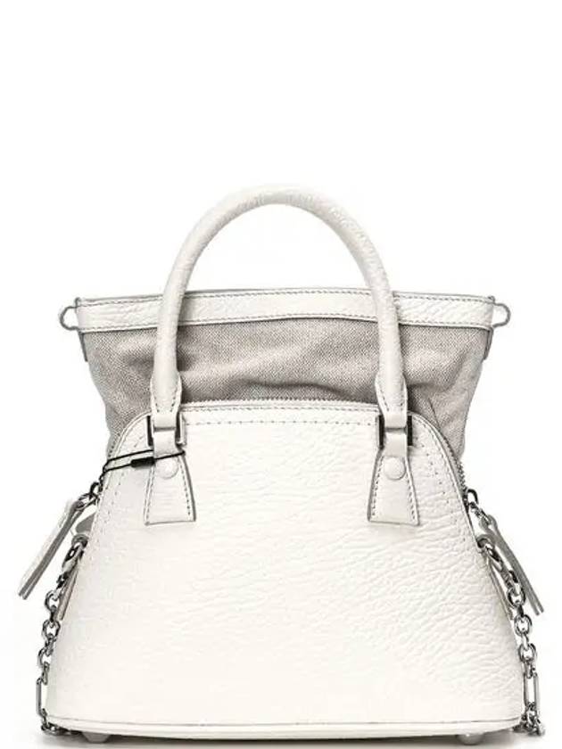 5AC Classique Micro Tote Bag White - MAISON MARGIELA - BALAAN 4