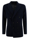 Men's Double Breasted Cardigan Navy - RVR LARDINI - BALAAN 1