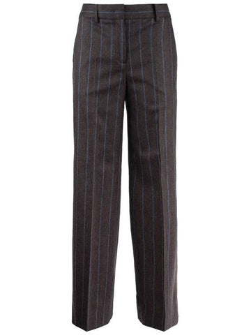 Incotex Brown Wool And Cashmere Flannel Pants - INCOTEX - BALAAN 1