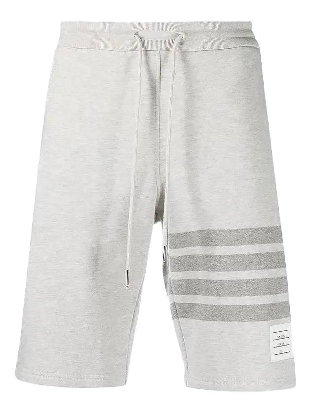 diagonal armband pastel gray sweat shorts gray - THOM BROWNE - BALAAN.