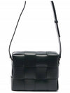 Cassette Intrecciato Leather Cross Bag Inkwell - BOTTEGA VENETA - BALAAN 5