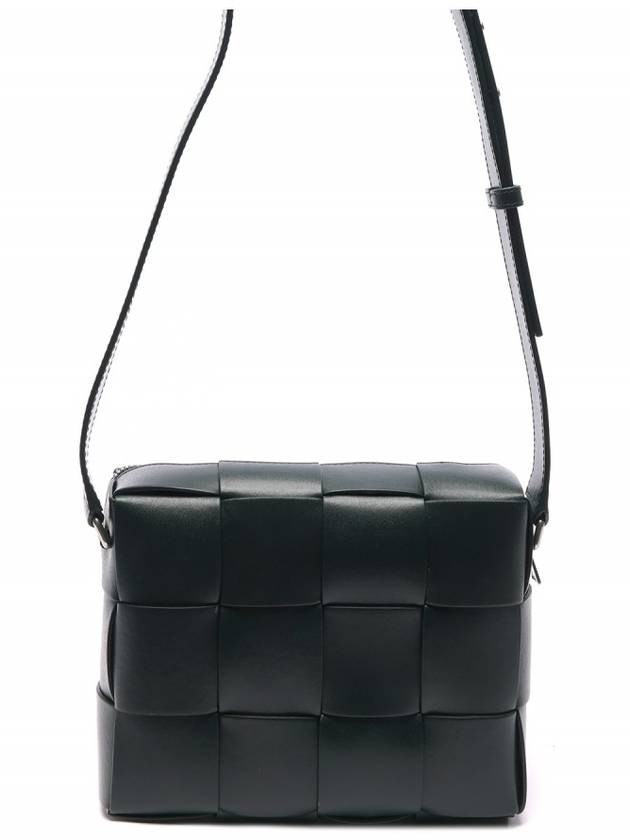 Cassette Intrecciato Leather Cross Bag Inkwell - BOTTEGA VENETA - BALAAN 5