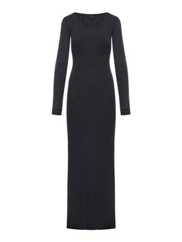 midi dress 791804TQVE11055 WASHED BLACK BLACK - BALENCIAGA - BALAAN 1