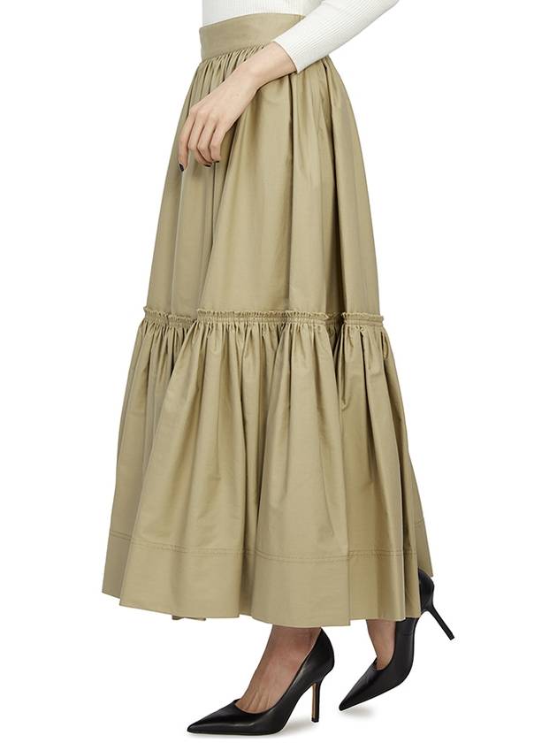 plaid mid pleated skirt beige - DIOR - BALAAN.