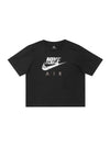 Women's Boxy Sportswear Short Sleeve T-Shirt Black - NIKE - BALAAN 1