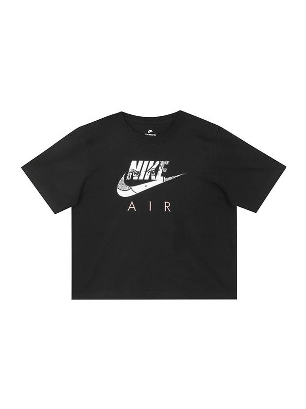 Women's Boxy Sportswear Short Sleeve T-Shirt Black - NIKE - BALAAN 1