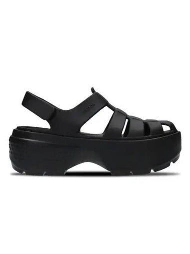 Stomp Fisherman Sandals Black - CROCS - BALAAN 1