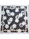 Camellia Square Silk Scarf Black - CHANEL - BALAAN 2