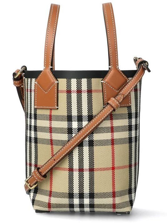 Mini London Tote Bag Archive Beige - BURBERRY - BALAAN 2