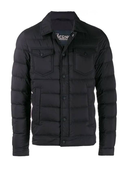 down padded jacket black - HERNO - 1