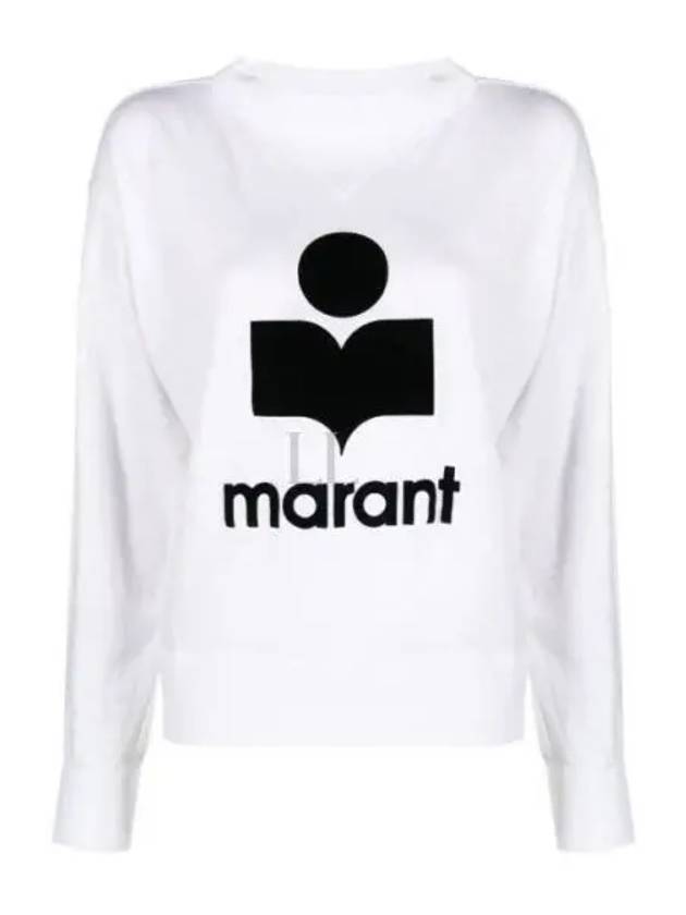 Kieffer Logo Print Linen Long Sleeve T-Shirt White - ISABEL MARANT - BALAAN 2