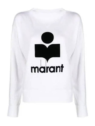 Kieffer Logo Print Linen Long Sleeve T-Shirt White - ISABEL MARANT - BALAAN 2